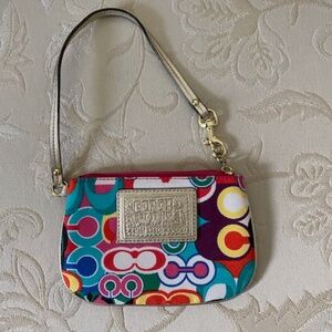 Multicolor "Poppy"  Coach Wristlet